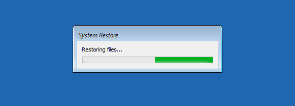 Restaurar sistema de Windows 10 atascado en la restauración de archivos