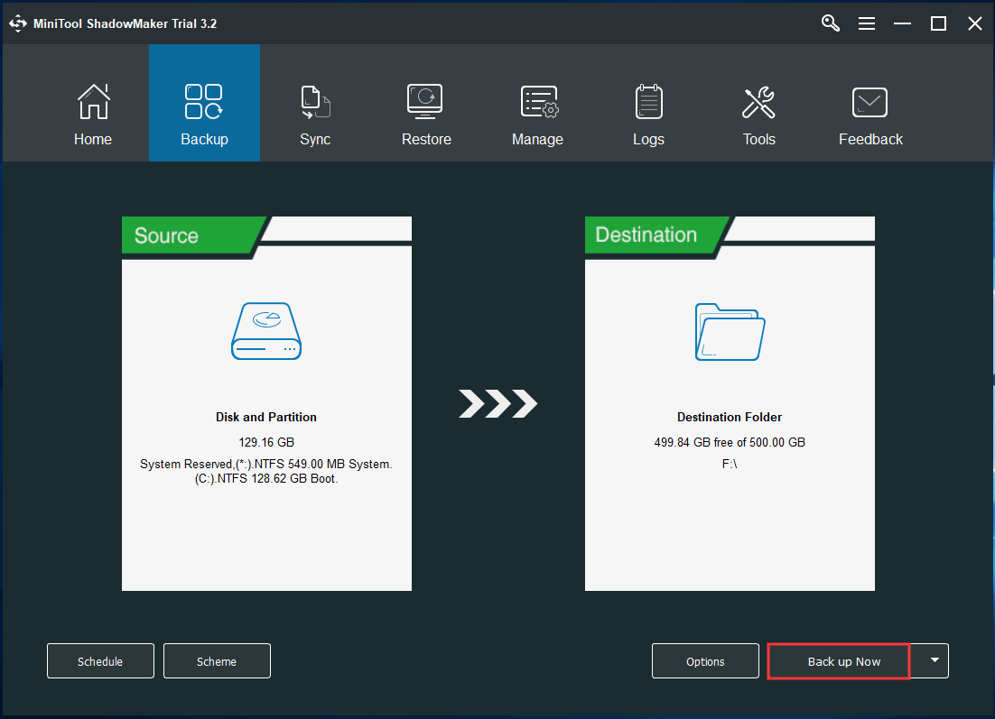 MiniTool ShadowMaker realiza una copia de seguridad del sistema