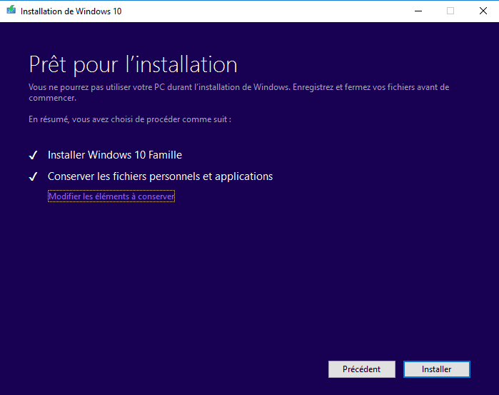 Sélectionnez Installer