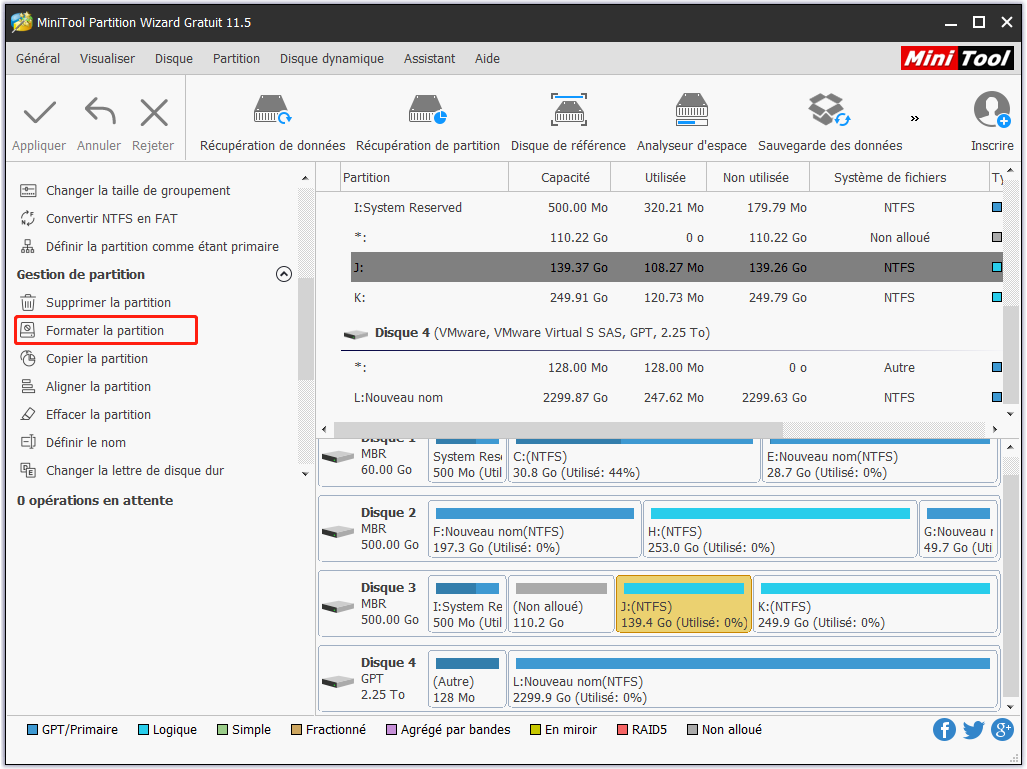 Formater une partition