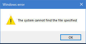 le système ne trouve pas le fichier spécifié