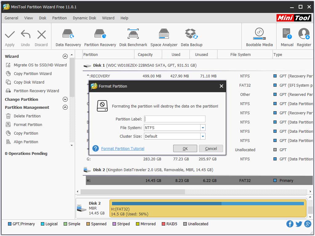 formater la partition