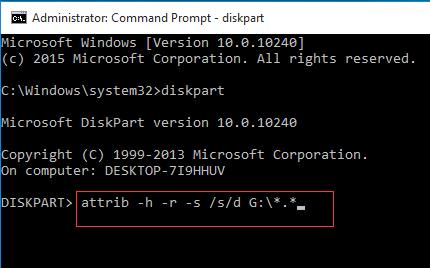 utilisation de CMD alors que l'USB n'affiche pas les fichiers et dossiers