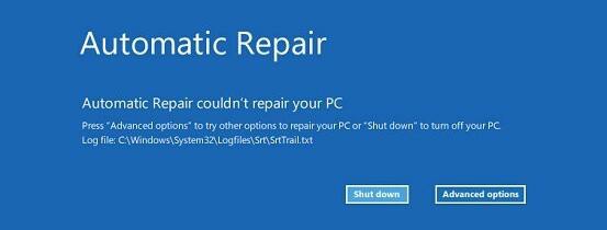 la réparation automatique n'a pas pu réparer votre PC