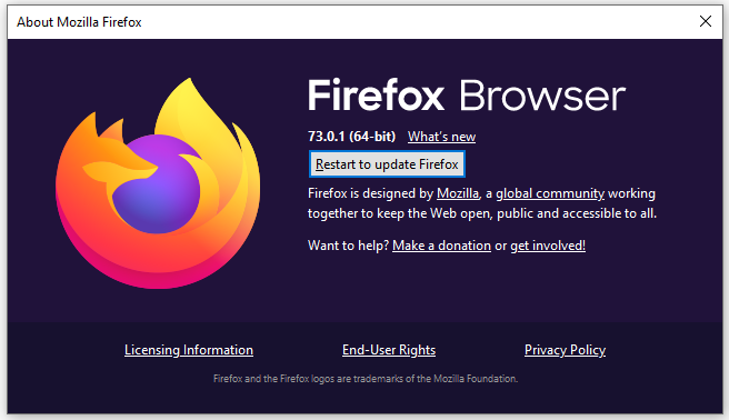 Mise à Jour Du Snap Firefox En Attente