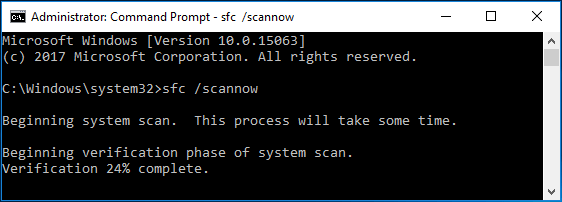 ligne de commande sfc/scannow