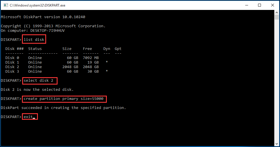 diskpart set id recovery partition