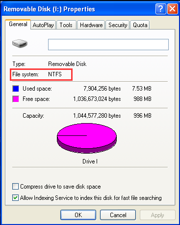 definição NTFS New Technology File System