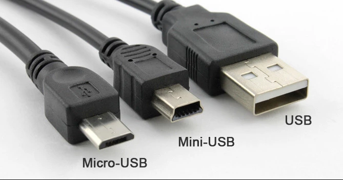 Micro USB Mini USB and USB
