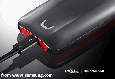 Thunderbolt 3 portable SSD