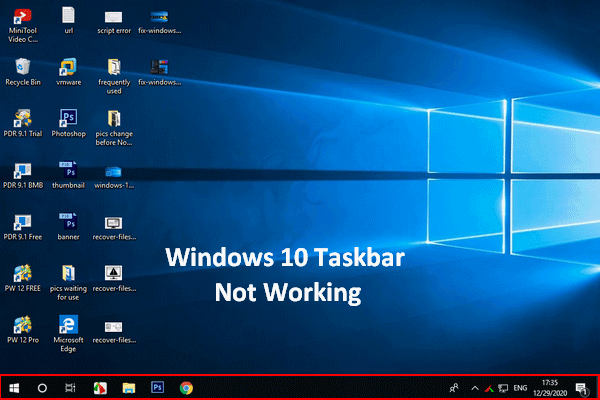 taskbar windows 10 not responding