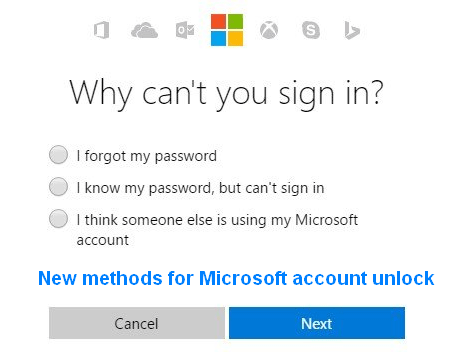 unlock Microsoft account