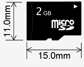MicroSD card size