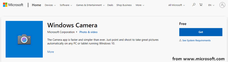 Windows Camera