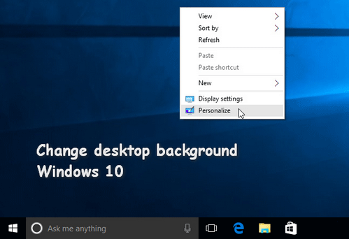 change Windows 10 desktop background