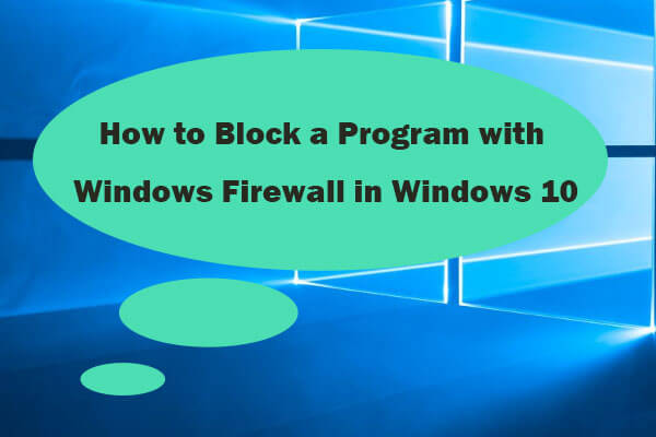 block program with Windows firewall