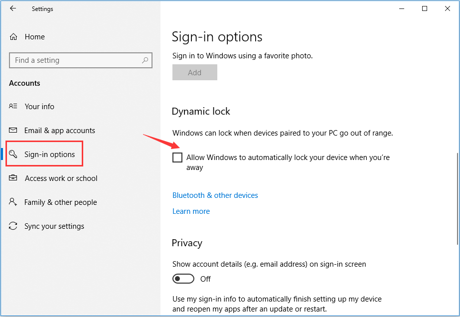 Windows 10 dynamic lock