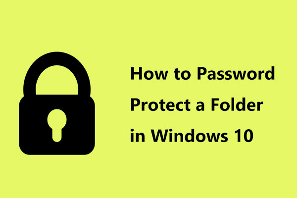 how to password protect a folder