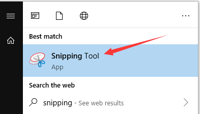 open Snipping Tool with Search Box