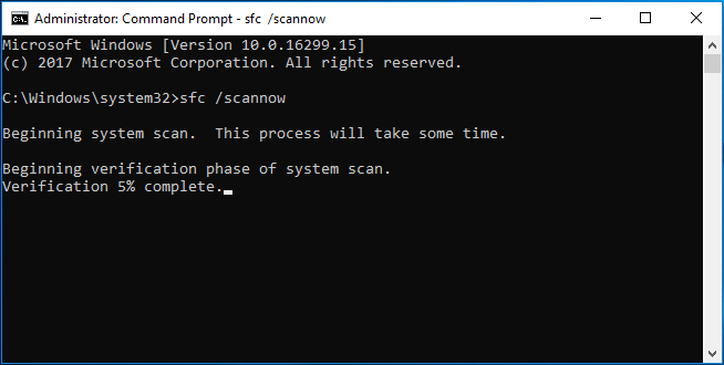 sfc scannow command