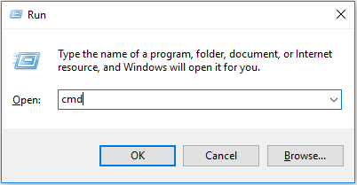 open cmd Windows 10
