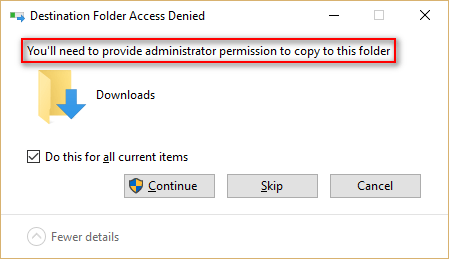 You’ll need to provide administrator permission