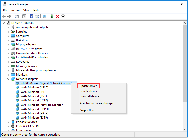 how to fix internet limited connection problem update network adapter driver