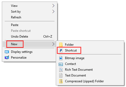 create shortcut for Event Viewer
