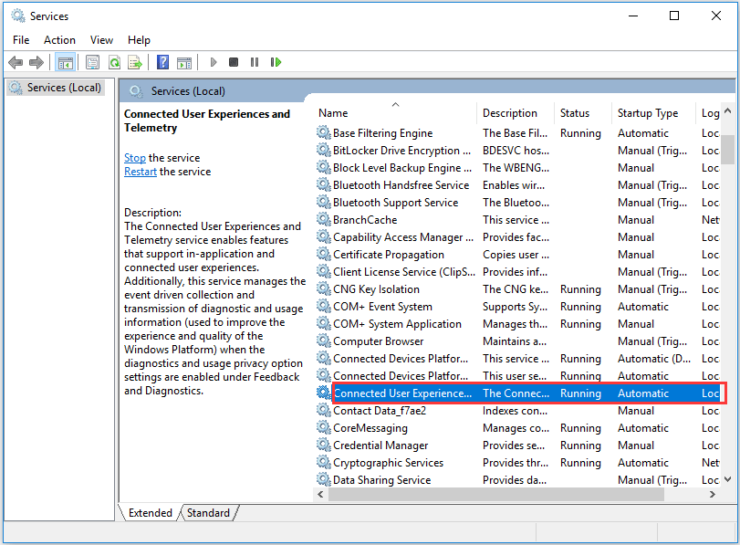 find out Connected User Experiences and Telemetry 