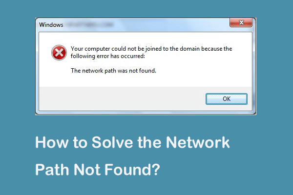 add to domains network path was not found