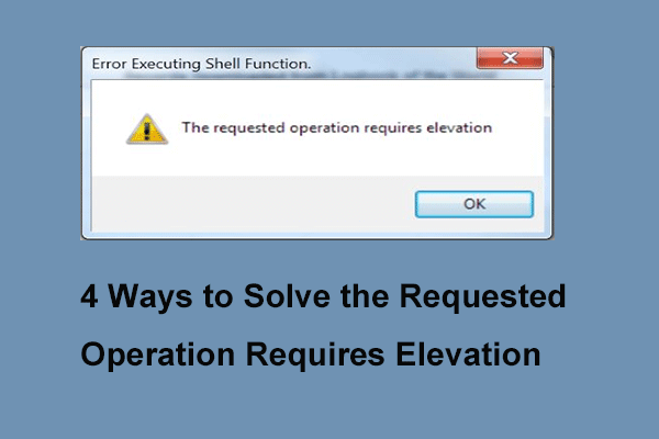 the requested operation requires elevation