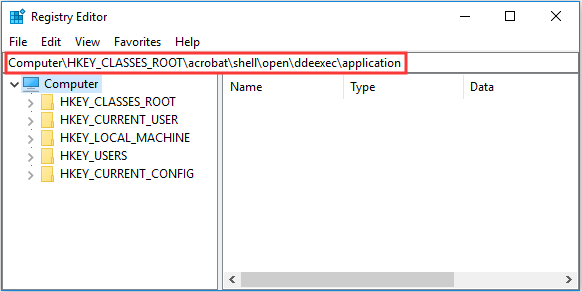 edit the registry