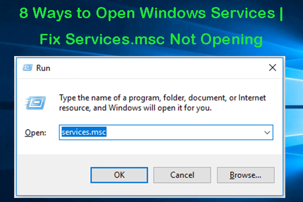 how to open Windows Services