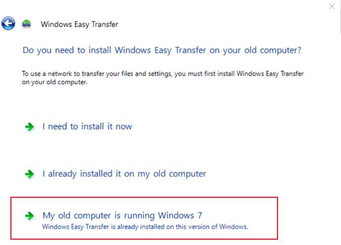 My old computer is running Windows 7