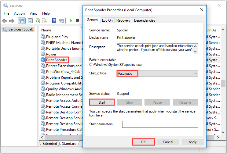 Print Spooler Service Not Running? Here 3 Methods