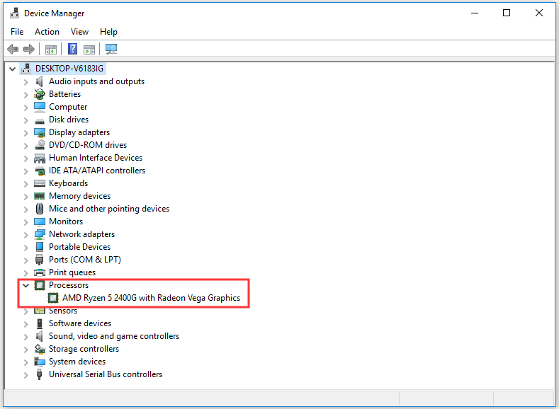 check what CPU do I have in Device Manager