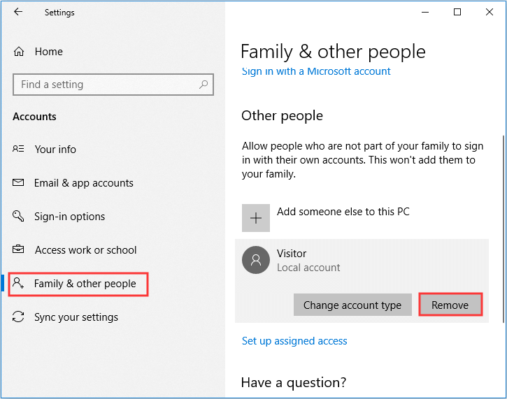 remove the Windows 10 guest account