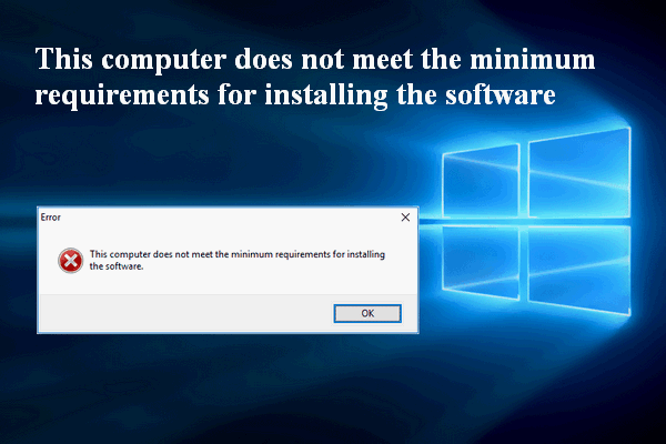 Os does not meet the minimum system requirements for this installer windows 10 photoshop