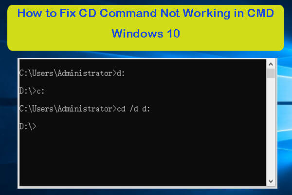 How to Fix CD Command Not Working in CMD Windows 10