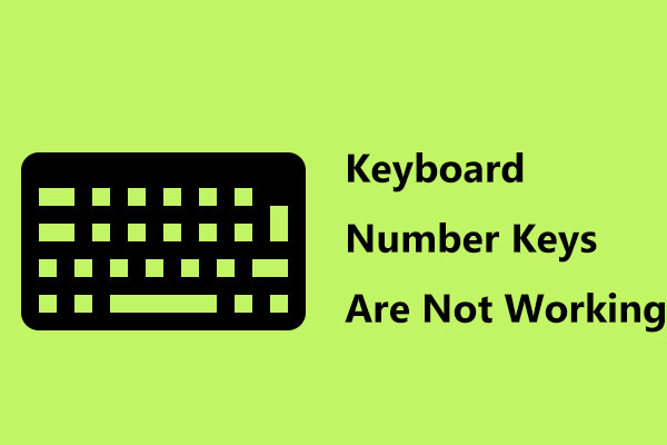 number keys not working windows number keys not working windows