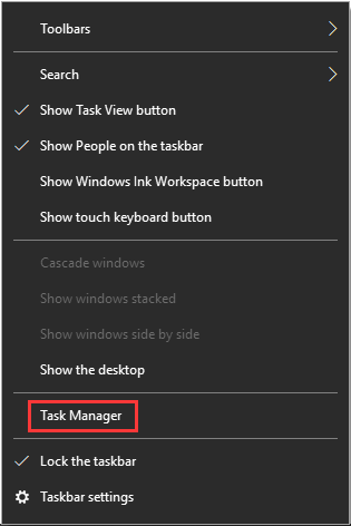 click Task Manager