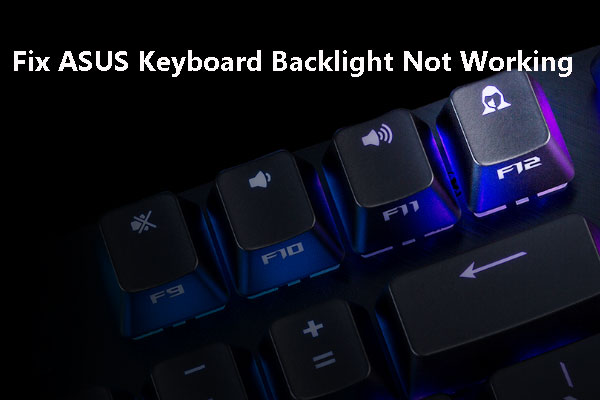 how to turn keyboard light on asus