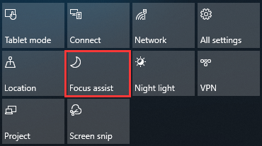 Focus Assist Windows 10