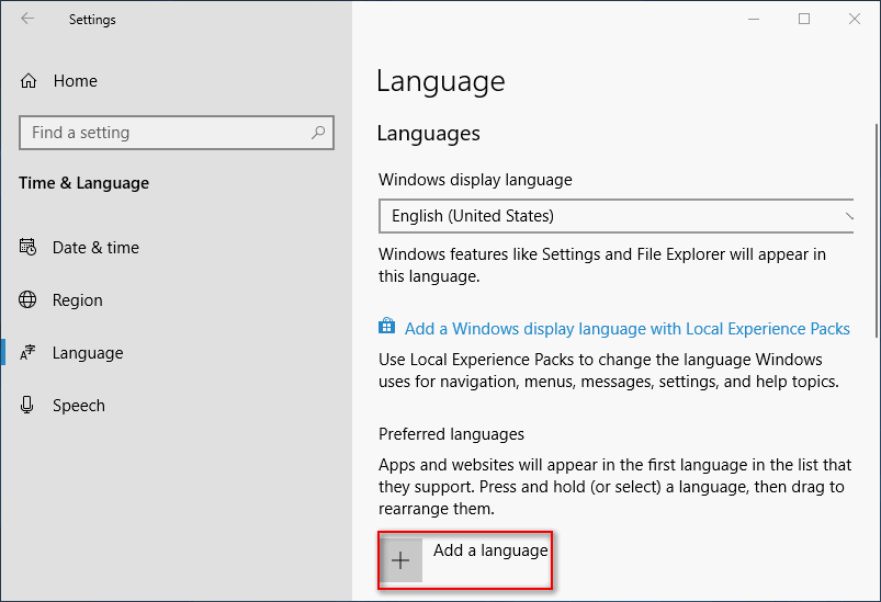 Add a language