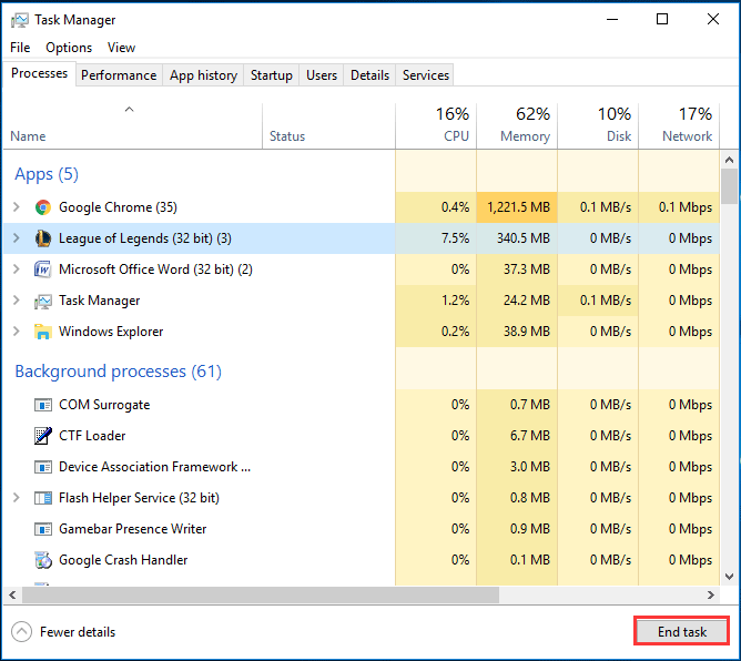 How to Fix the League of Legends Can't Connect to Game Error - MiniTool Partition Wizard