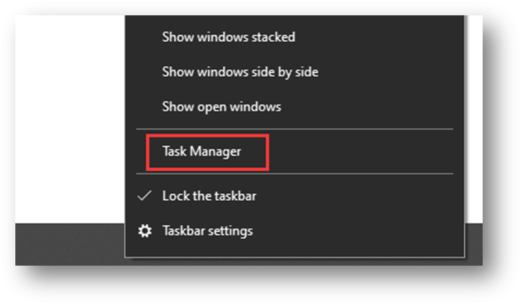 select Task Manager
