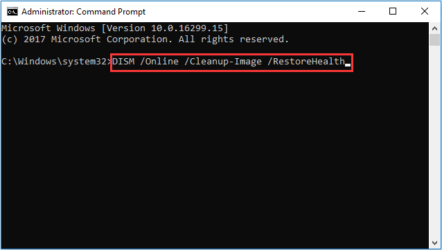 type the command and hit Enter to continue