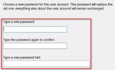 Type a new password
