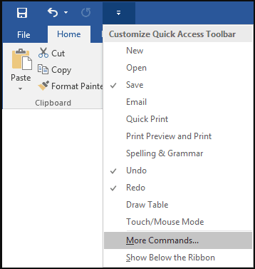 how to use Microsoft Office panning hand
