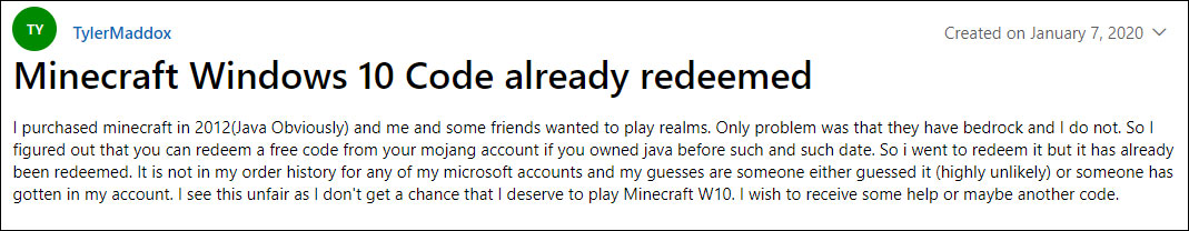 Minecraft Windows 10 Code Already Redeemed How To Fix It